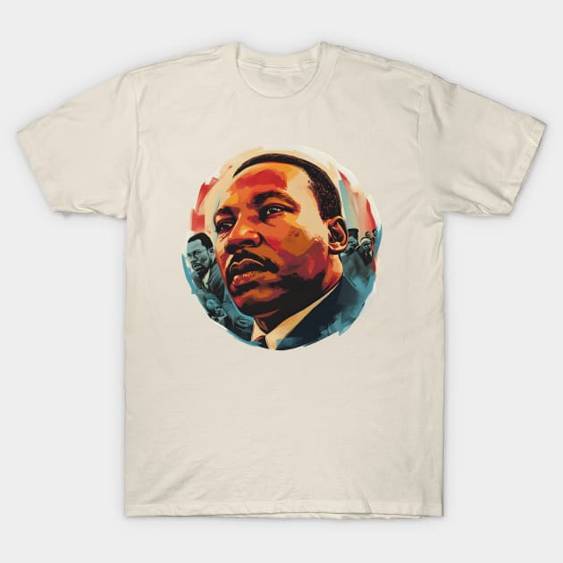 Inspire Unity: Festive Martin Luther King Day Art, Equality Designs, and Freedom Tributes! T-Shirt by insaneLEDP
